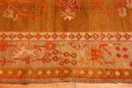 Border of Antique Turkish Oushak Rug 73624 by Nazmiyal Antique Rugs