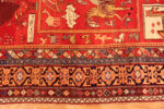 Border of Dated Antique Kuba Caucasian Pictorial Rug Border of Dated Antique Kuba Caucasian Pictorial Rug 73519 by Nazmiyal Antique Rugs