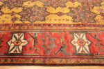 Border of length side of Antique Gold Background Persian Bakhtiari Rug Border of length side of Antique Gold Background Persian Bakhtiari Rug 43345 by Nazmiyal Antique Rugs