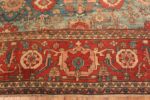 Border of Oversized Antique Persian Heriz Rug Border of Oversized Antique Persian Heriz Rug 73863 by Nazmiyal Antique Rugs
