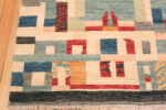 Border of Small Modern Swedish Geometric Rug Border of Small Modern Swedish Geometric Rug 73495 by Nazmiyal Antique Rugs