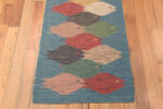 Bottom of Contemporary Swedish Style Fish Design Kilim Runner Rug Bottom of Contemporary Swedish Style Fish Design Kilim Runner Rug 73492 by Nazmiyal Antique Collection