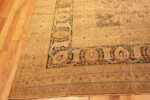Bottom corner of Antique Tabriz Persian Rug Bottom corner of Antique Tabriz Persian Rug 43626 Nazmiyal