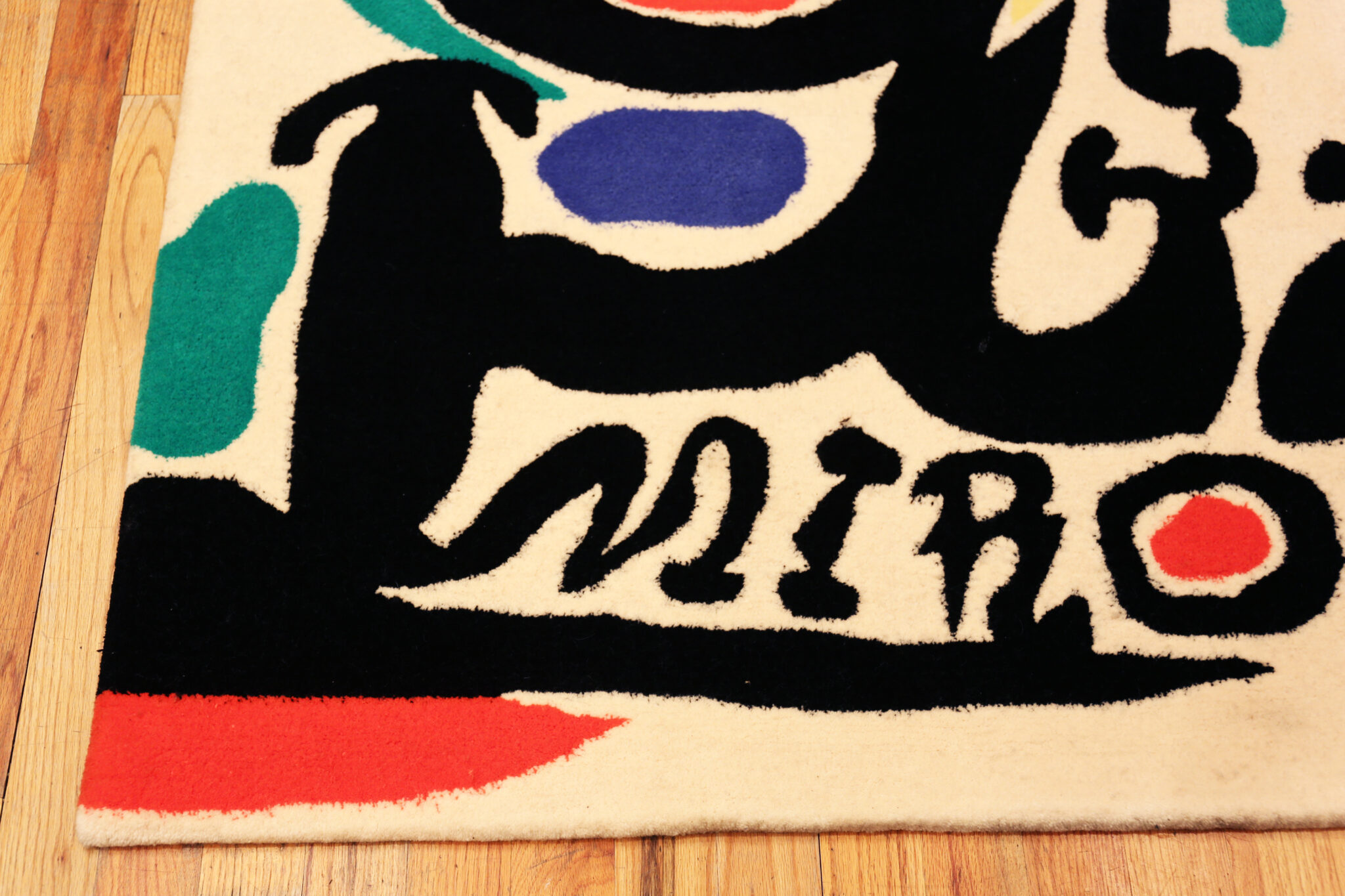 Miro Design Rug Joan Miro Art Inspired Vintage Small Rug 73658 Nazmiyal Rugs