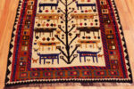 Bottom of Vintage Persian Gabbeh Rug with Animal Motifs Bottom of Vintage Persian Gabbeh Rug with Animal Motifs 73804 by Nazmiyal Antique Rugs