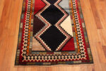 Bottom of Vintage Persian Gabbeh Rug with Bold Tribal Design Bottom of Vintage Persian Gabbeh Rug with Bold Tribal Design 73798 by Nazmiyal Antique Rugs