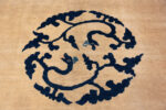 Center of Antique Chinese Ningxia Rug with Minimalist Dragon Medallion 73588 by Nazmiyal Antique Rugs