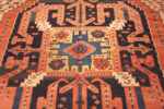 Center of Antique Persian Bakshaish Geometric Tribal Rug 73524 by Nazmiyal Antique Rugs