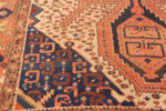 Close Up of Antique Persian Bakshaish Geometric Tribal Rug 73524 by Nazmiyal Antique Rugs