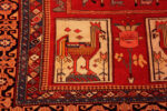 Close Up of Dated Antique Kuba Caucasian Pictorial Rug Close Up of Dated Antique Kuba Caucasian Pictorial Rug 73519 by Nazmiyal Antique Rugs