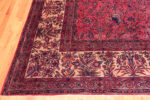 Corner of Antique Persian Kashan Rug with Intricate Floral Design 73769 by Nazmiyal Antique Rugs
