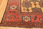 Corner of Antique Gold Background Persian Bakhtiari Rug Corner of Antique Gold Background Persian Bakhtiari Rug 43345 by Nazmiyal Antique Rugs