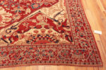 Corner of Antique Persian Serapi Rug Corner of Antique Persian Serapi Rug 73415 by Nazmiyal Antique Rugs