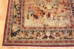 Corner of Antique Persian Tabriz Pictorial Rug Depicting Scenes 73616 by Nazmiyal Antique Rugs