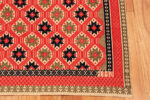Corner of Antique Scandinavian Geometric Bed Cover Textile 73653 by Nazmiyal Antique Rugs