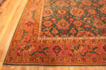 Corner of Vibrant Antique Turkish Rug with Bold Palmettes and Striking Decorative Pattern 73765 by Nazmiyal Antique Rugs