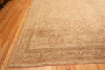 Corner of Large Antique Turkish Oushak Rug Corner of Large Antique Turkish Oushak Rug 73818 by Nazmiyal Antique Rugs