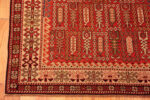 Corner of Antique Shirvan Geometric Caucasian Rug 73707 by Nazmiyal Antique Rugs