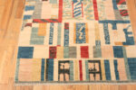 Corner of Small Modern Swedish Geometric Rug Corner of Small Modern Swedish Geometric Rug 73495 by Nazmiyal Antique Rugs