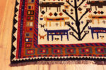 Corner of Vintage Persian Gabbeh Rug with Animal Motifs Corner of Vintage Persian Gabbeh Rug with Animal Motifs 73804 by Nazmiyal Antique Rugs