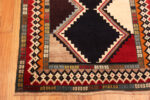 Corner of Vintage Persian Gabbeh Rug with Bold Tribal Design Corner of Vintage Persian Gabbeh Rug with Bold Tribal Design 73798 by Nazmiyal Antique Rugs