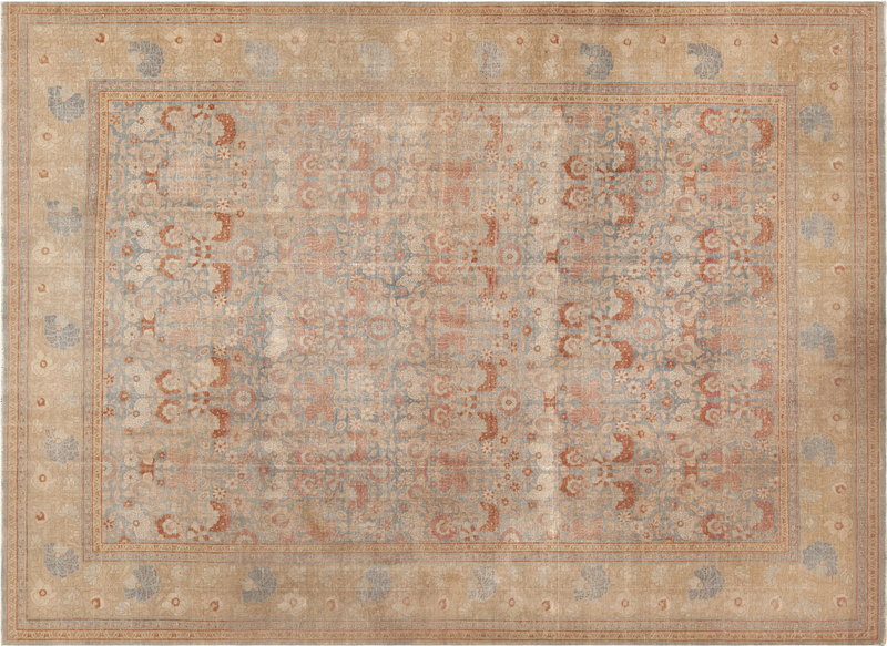 Celestine Blue Rugs | 72819 by Nazmiyal Antique Rugs