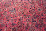 Detail of Antique Persian Kashan Rug with Intricate Floral Design 73769 by Nazmiyal Antique Rugs