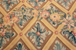 Detail of Antique French Aubusson Rug – Floral Garland and Trellis Design Detail of Antique French Aubusson Rug – Floral Garland and Trellis Design 73676 by Nazmiyal Antique Rugs