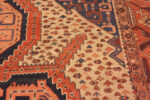 Detail of Antique Persian Bakshaish Geometric Tribal Rug 73524 by Nazmiyal Antique Rugs