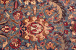 Detail of Antique Persian Tehran Silk and Wool Rug with Floral Motifs 73764 by Nazmiyal Antique Rugs