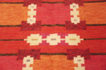 Detail of Vibrant Vintage Swedish Signed GS Kilim Rug 73685 by Nazmiyal Antique Rugs