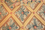 Feature of Antique French Aubusson Rug – Floral Garland and Trellis Design Feature of Antique French Aubusson Rug – Floral Garland and Trellis Design 73676 by Nazmiyal Antique Rugs