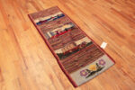 Floor view of Antique American Hooked Rug Floor view of Antique American Hooked Rug 73574 by Nazmiyal Antique Rugs
