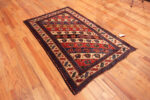 Floor view of Antique Caucasian Kazak Paisley Design Rug Floor view of Antique Caucasian Kazak Paisley Design Rug 73171 by Nazmiyal Antique Rugs