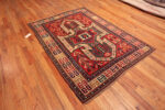 Floor View of Antique Caucasion Sewan Kazak Geometric Rug Floor View of Antique Caucasion Sewan Kazak Geometric Rug 73695 by Nazmiyal Antique Rugs
