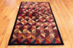 Floor view of Antique Art Deco Chinese Geometric Rug Floor view of Antique Art Deco Chinese Geometric Rug 73510 by Nazmiyal Antique Rugs