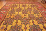 Floor view of Antique Gold Background Persian Bakhtiari Rug Floor view of Antique Gold Background Persian Bakhtiari Rug 43345 by Nazmiyal Antique Rugs