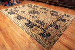 Floor of Antique Large European Flower Rug 73645 by Nazmiyal Collection