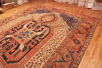 Floor View of Antique Persian Bakshaish Geometric Tribal Rug 73524 by Nazmiyal Antique Rugs