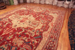 Floor of Antique Persian Serapi Rug Floor of Antique Persian Serapi Rug 73415 by Nazmiyal Antique Rugs