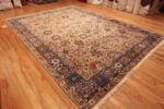 Floor view of Antique Persian Tabriz Rug with Celestial Border 73669 by Nazmiyal Collection