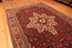 Close Floor view of Antique Heriz Rug with Pictorial Medallion 73668 by Nazmiyal Collection