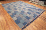 Floor view of Geometric Swedish Kilim Rug Floor view of Geometric Swedish Kilim Rug 73335 by Nazmiyal Antique Rugs
