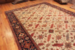 Floor View of Large Antique Persian Serapi Rug Floor View of Large Antique Persian Serapi Rug 71531 Nazmiyal Antique Rugs