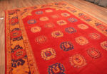 Floor View of Large Antique Turkish Oushak Rug 73689 by Nazmiyal Antique Rugs