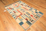 Floor view of Small Modern Swedish Geometric Rug Floor view of Small Modern Swedish Geometric Rug 73495 by Nazmiyal Antique Rugs