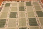 Floor of Swedish Geometric Modern Kilim Rug Floor of Swedish Geometric Modern Kilim Rug 736081 by Nazmiyal Antique Rugs