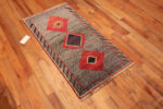 Floor view of Vintage Persian Gabbeh Rug with Bold Diamond Floor view of Vintage Persian Gabbeh Rug with Bold Diamond 73800 By Nazmiyal Antique Rugs