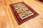 Floor view of Vintage Persian Gabbeh Rug with Animal Motifs Floor view of Vintage Persian Gabbeh Rug with Animal Motifs 73804 by Nazmiyal Antique Rugs