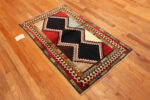 Floor view of Vintage Persian Gabbeh Rug with Bold Tribal Design Floor view of Vintage Persian Gabbeh Rug with Bold Tribal Design 73798 by Nazmiyal Antique Rugs